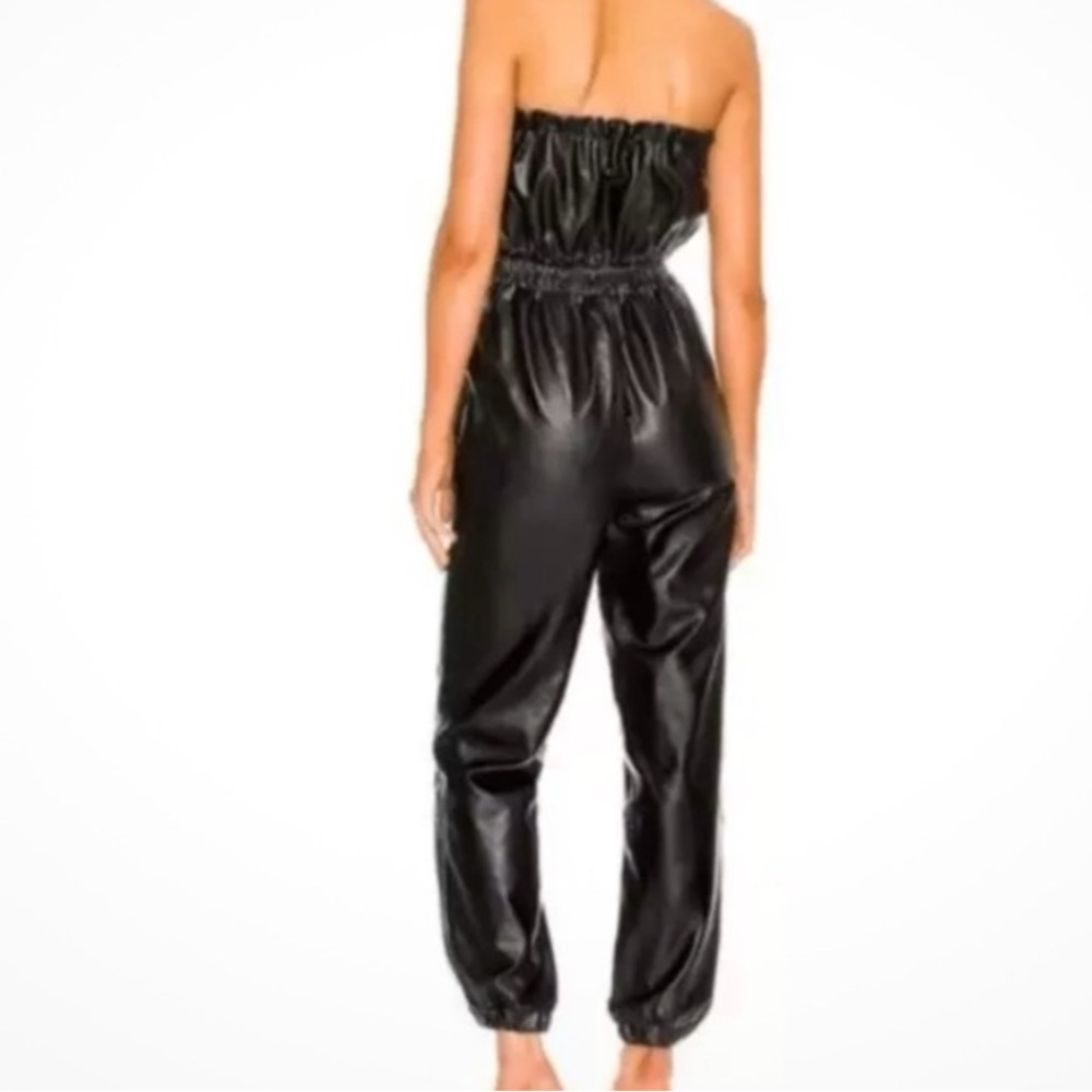 Lovers+Friends Strapless Faux Leather Jumpsuit - Picture 2 of 4
